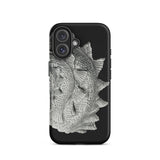 Spiral Shell - Ernst Haeckel Sea Life Graphic Iphone Case, 16 / Matte, Black Phone Case Fish Scale Design