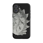 Spiral Shell Ernst Haeckel Sea Life Graphic Iphone Case, 16 Plus / Matte, Black Phone Case Silver Fish Scale Design