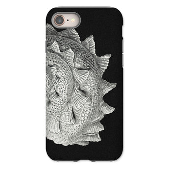 Spiral Shell - Ernst Haeckel Sea Life Graphic Iphone Case, 8 / Matte, Black Phone Case Textured Fish Design