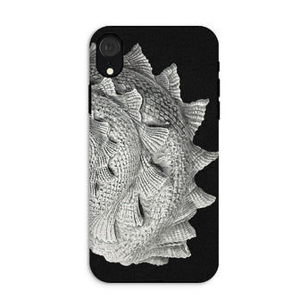 Spiral Shell - Ernst Haeckel Sea Life Graphic Iphone Case, Xr / Matte, Black Phone Case Textured Fish Design
