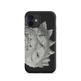 Spiral Shell - Ernst Haeckel Sea Life Graphic Phone Case Iphone 12 / Matte Black Phone Case Silver Fish Design Ernst Haeckel Sea, Sea Life,