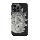 Spiral Shell - Ernst Haeckel Sea Life Graphic Phone Case Iphone 13 Pro Max / Matte Black Phone Case Silver Fish Design Ernst Haeckel Sea,