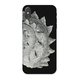 Spiral Shell - Ernst Haeckel Sea Life Graphic Phone Case Iphone x / Matte Textured Phone Case Spiky Scale-like Design Ernst Haeckel Sea,