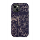 Spqr - Victor Proetz Iphone Case, 13 Mini / Matte, Purple Iphone Case Gold Line Art Abstract Shapes