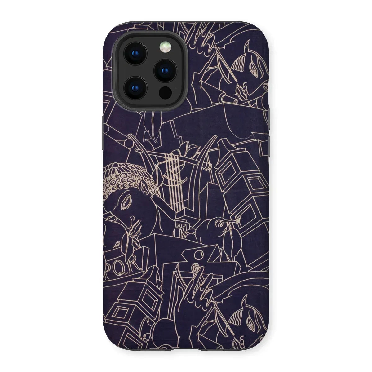 Spqr - Victor Proetz Iphone Case, 13 Pro Max / Matte, Phone Case Abstract Line Art Design Dark Background