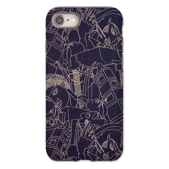 Spqr - Victor Proetz Iphone Case, 8 / Matte, Phone Case Abstract Line Pattern Dark Background
