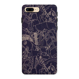 Spqr - Victor Proetz Iphone Case, 8 Plus / Matte, Phone Case Abstract Line Pattern Dark Background