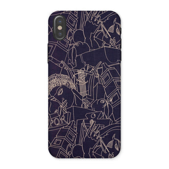 Spqr - Victor Proetz Iphone Case, x / Matte, Phone Case Abstract Line Pattern Dark Background