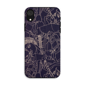 Spqr - Victor Proetz Iphone Case, Xr / Matte, Smartphone Case Abstract Line Art Design Musical Instruments