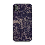 Spqr - Victor Proetz Iphone Case, Xs Max / Matte, Phone Case Abstract Line Pattern Dark Background