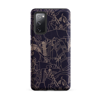 Spqr - Victor Proetz Samsung Case, Galaxy S20 Fe / Matte, Dark Blue Phone Case White Line-art Pattern Abstract