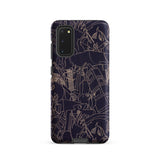 Spqr - Victor Proetz Samsung Case, Galaxy S20 / Matte, Dark Purple Phone Case Gold Line Art Patterns