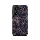 Spqr Victor Proetz Samsung Case, Galaxy S21 / Matte, Smartphone Case Dark Purple Background Light Colored Abstract Chaotic