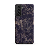 Spqr - Victor Proetz Samsung Case, Galaxy S21 Plus / Matte, Dark Blue Phone Case Continuous Pattern Light-colored Abstract