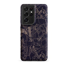 Spqr Victor Proetz Samsung Case, Galaxy S21 Ultra / Matte, Black Smartphone Patterned Case Abstract Shapes Cartoon Like Figures