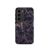 Spqr - Victor Proetz Samsung Case, Galaxy S23 / Matte, Dark-colored Phone Case Intricate White Line Art Patterns