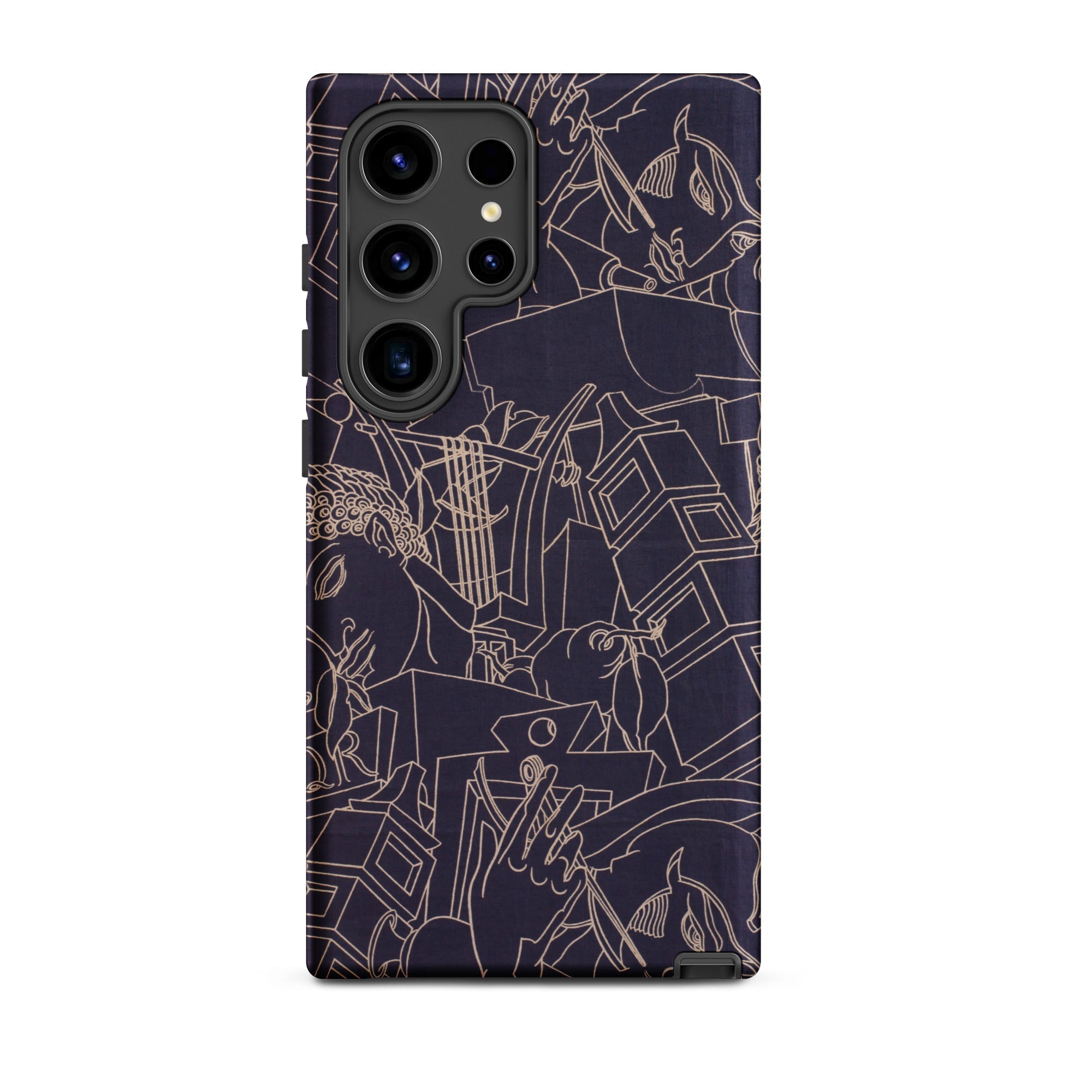 Spqr Victor Proetz Samsung Case, Galaxy S24 Ultra / Matte, Dark Colored Phone Case Intricate White Line Art