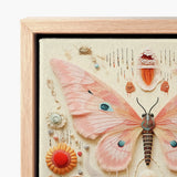 Delicate Pink Butterfly Intricate Patterns Blue Eye Spots Exquisite Taxonomy, Alien Species, Art