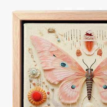 Delicate Pink Butterfly Intricate Patterns Blue Eye Spots Exquisite Taxonomy, Alien Species, Art