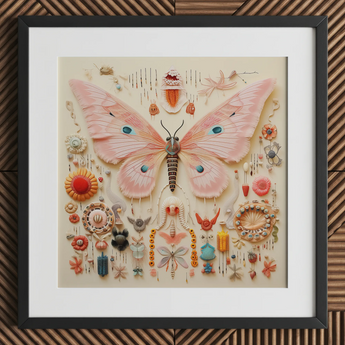 Spreadwinged Empress - Alien Butterfly Taxonomy Art Print / Canvas, Exquisite Butterfly Taxonomy, Alien Species Taxonomy, Butterfly