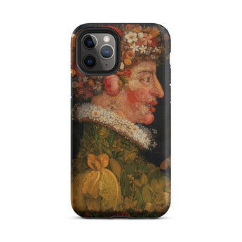 Spring - Giuseppe Arcimboldo Iphone Case, 11 Pro / Matte, Black Iphone Case Renaissance-style Portrait Made Flowers Vegetables