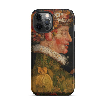 Spring - Giuseppe Arcimboldo Iphone Case, 12 Pro Max / Matte, Black Iphone Case Floral Portrait Painting