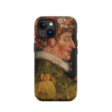 Spring - Giuseppe Arcimboldo Iphone Case, 15 / Matte, Black Iphone Case Profile Portrait Made Flowers Vegetables