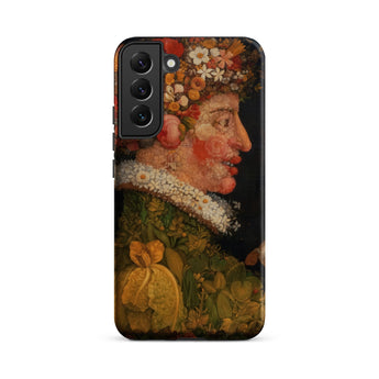 Spring - Giuseppe Arcimboldo Samsung Case, Galaxy S22 Plus / Matte, Black Smartphone Case Detailed Floral Portrait Person Profile
