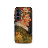 Spring - Giuseppe Arcimboldo Samsung Case, Galaxy S24 / Matte, Black Smartphone Case Detailed Floral Portrait