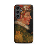 Spring - Giuseppe Arcimboldo Samsung Case, Galaxy S24 Plus / Matte, Black Phone Case Floral Portrait Design