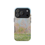 Spring in Giverny - Claude Monet Phone Case Iphone 17 Pro / Matte Protective Soft-focus Impressionist Landscape Pale Pink, Blooming Petals,