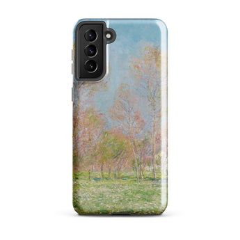 Spring in Giverny - Claude Monet Phone Case Samsung Galaxy S21 Plus / Matte Phone Case Soft-focus Impressionist Landscape Pale Blue Sky