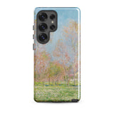 Spring in Giverny - Claude Monet Phone Case Samsung Galaxy S25 Ultra / Matte Phone Case Soft-focus Impressionist Landscape Pale Blue Sky
