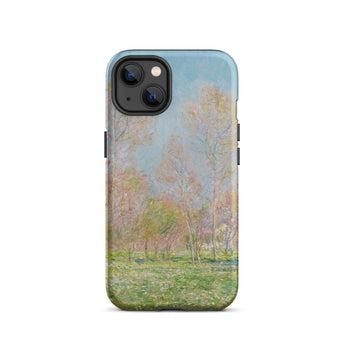 Spring in Giverny - Claude Monet Phone Case Iphone 13 / Matte Phone Case Soft-focus Impressionist Landscape Pale Blue Sky Claude Monet