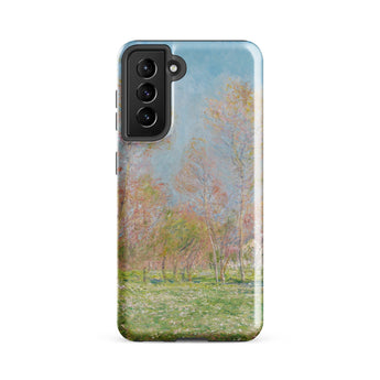 Spring in Giverny - Claude Monet Phone Case Samsung Galaxy S21 Fe / Matte Phone Case Soft-focus Impressionist Landscape Pale Blue Sky