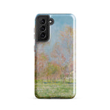 Spring in Giverny - Claude Monet Phone Case Samsung Galaxy S21 / Matte Phone Case Soft-focus Impressionist Landscape Pale Green Grass