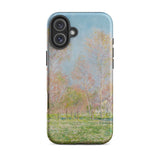 Spring in Giverny - Claude Monet Phone Case Iphone 16 Plus / Matte Phone Case Soft-focus Impressionist Landscape Pale Pink Green Claude