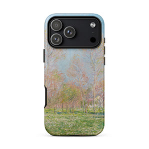 Spring in Giverny - Claude Monet Phone Case Iphone 17 Pro Max / Matte Phone Case Soft-focus Impressionist Landscape Pale Pink Green Claude