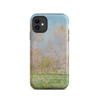 Spring in Giverny - Claude Monet Phone Case Iphone 11 / Matte Phone Case Soft-focus Impressionist Landscape Pale Pink Green Claude Monet