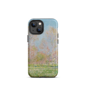 Spring in Giverny - Claude Monet Phone Case Iphone 13 Mini / Matte Phone Case Soft-focus Impressionist Landscape Pale Pink Green Claude