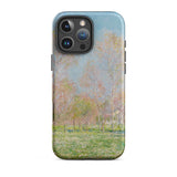 Spring in Giverny - Claude Monet Phone Case Iphone 16 Pro Max / Matte Phone Case Soft-focus Impressionist Landscape Pale Pink Green Claude
