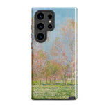 Spring in Giverny - Claude Monet Phone Case Samsung Galaxy S24 Ultra / Matte Phone Case Soft-focus Impressionist Landscape Trees Pink Green