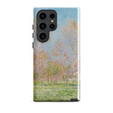 Spring in Giverny - Claude Monet Phone Case Samsung Galaxy S23 Ultra / Matte Sleek Soft-focus Impressionist Landscape Pale Blue Iphone,
