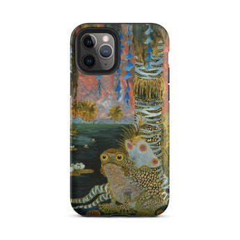 Spring - Michalina Janoszanka Iphone Case, 11 Pro / Matte, Smartphone Case Fantastical Frog Landscape Design