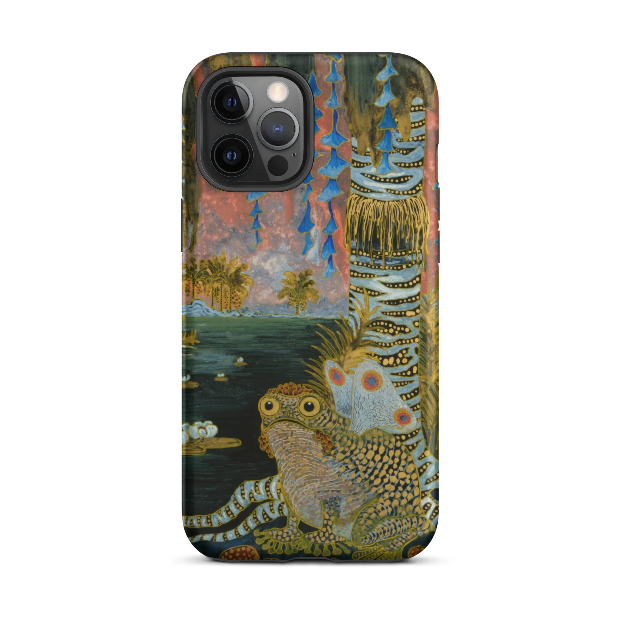 Spring Michalina Janoszanka Iphone Case, 12 Pro Max / Matte, Iphone Colorful Textured Case Fantastical Frog Like Creature Surreal