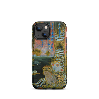 Spring - Michalina Janoszanka Iphone Case, 13 Mini / Matte, Iphone Case Illustrated Fantastical Frog Nature Scene
