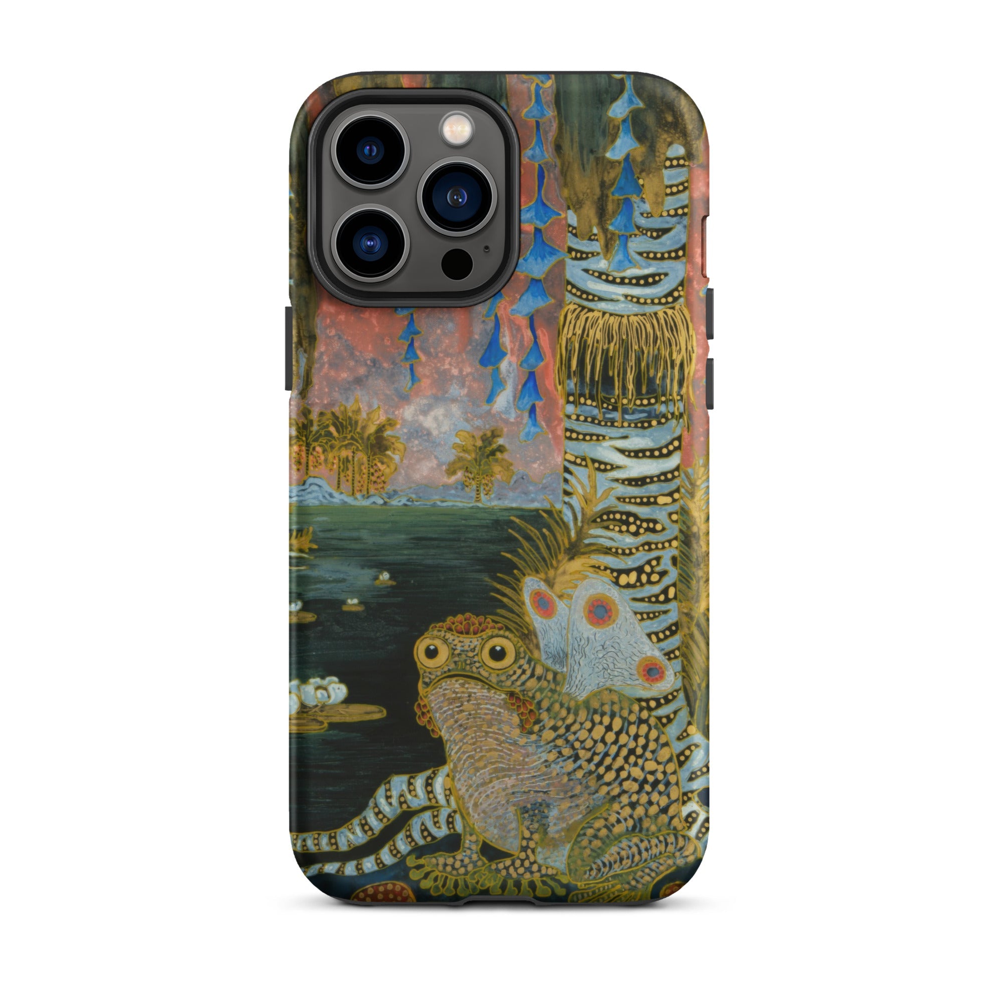 Spring Michalina Janoszanka Iphone Case, 13 Pro Max / Matte, Smartphone Colorful Detailed Protective Case Fantastical Frog Like Creature