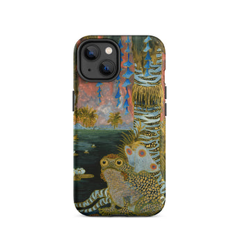 Spring - Michalina Janoszanka Iphone Case, 14 / Matte, Iphone Case Whimsical Colorful Illustration Frog-like Creature Vibrant