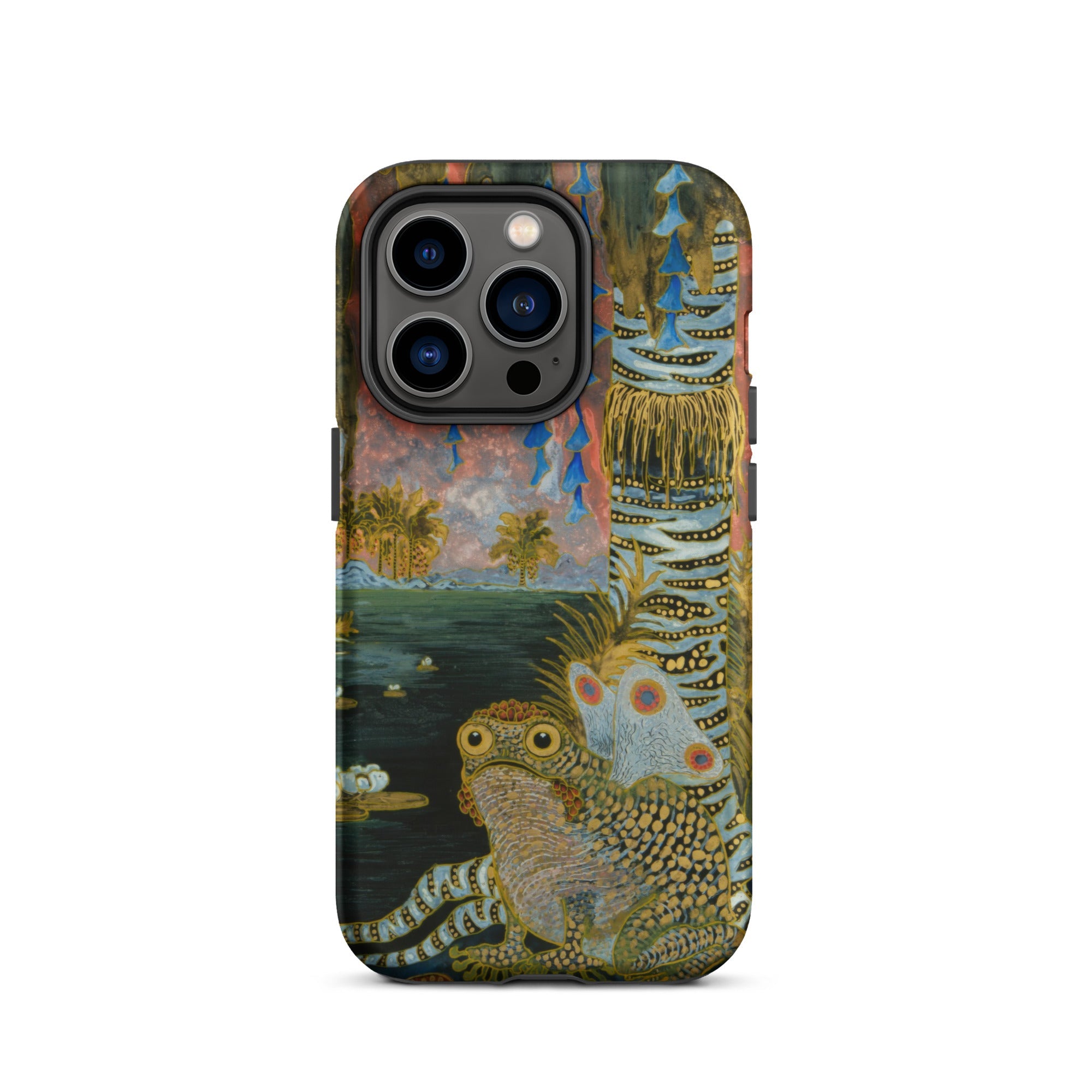Spring Michalina Janoszanka Iphone Case, 14 Pro / Matte, Colorful Iphone Case Vibrant Detailed Illustration Frog Like Creature