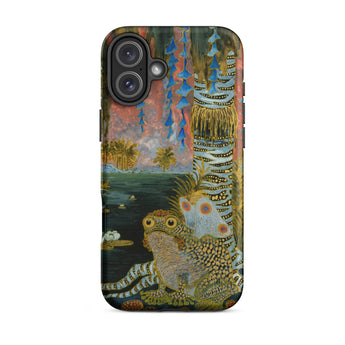 Spring - Michalina Janoszanka Iphone Case, 16 Plus / Matte, Smartphone Case Whimsical Colorful Illustration Frog Lush Fantastical